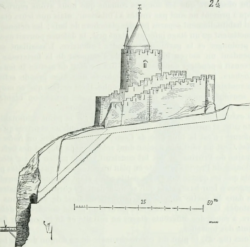An illustration from Dictionnaire raisonné de l'architecture française du XIe au XVIe siècle, 1875, leaf 72