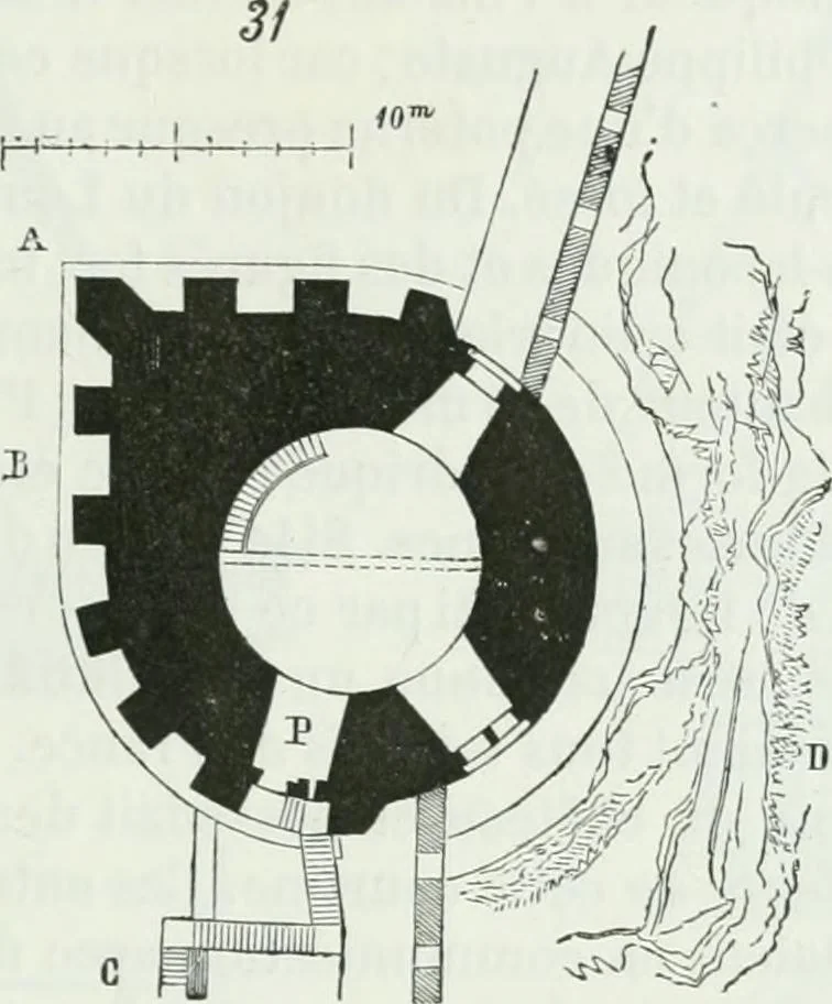 An illustration from Dictionnaire raisonné de l'architecture française du XIe au XVIe siècle, 1875, leaf 80