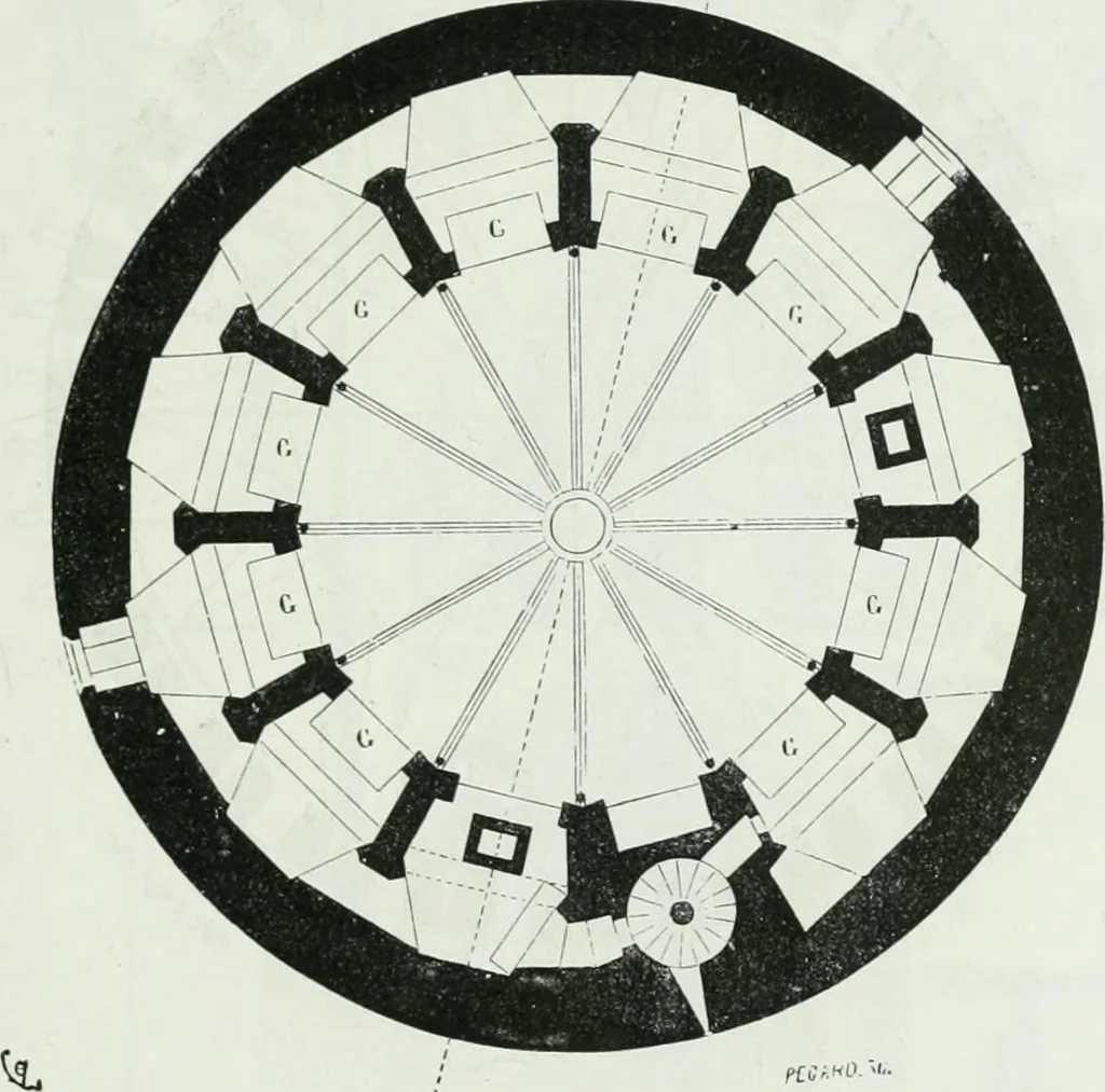 An illustration from Dictionnaire raisonné de l'architecture française du XIe au XVIe siècle, 1875, leaf 86