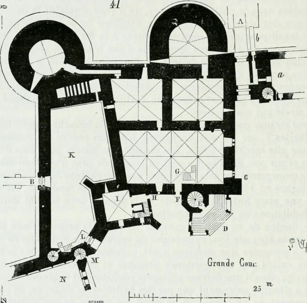 An illustration from Dictionnaire raisonné de l'architecture française du XIe au XVIe siècle, 1875, leaf 95