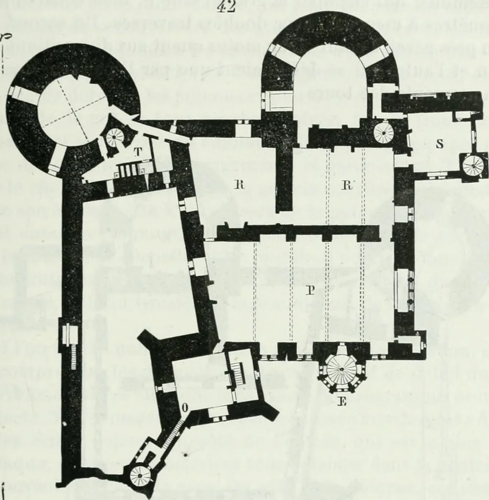 An illustration from Dictionnaire raisonné de l'architecture française du XIe au XVIe siècle, 1875, leaf 96
