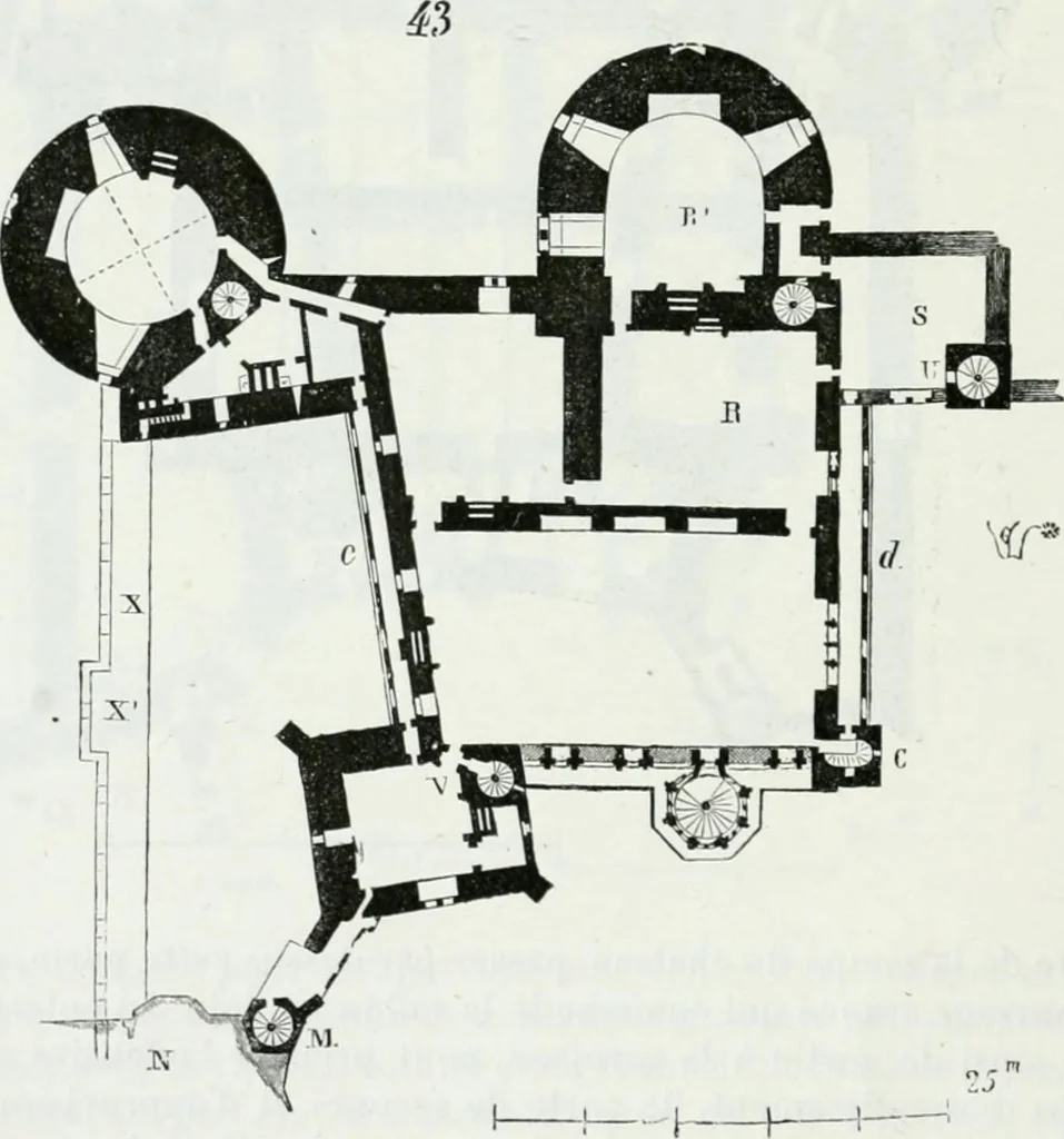 An illustration from Dictionnaire raisonné de l'architecture française du XIe au XVIe siècle, 1875, leaf 97