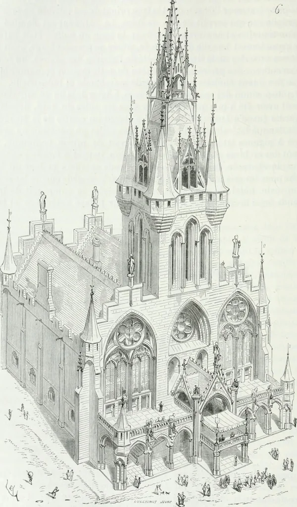 An illustration from Dictionnaire raisonné de l'architecture française du XIe au XVIe siècle, 1875, leaf 107