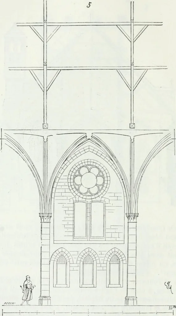 An illustration from Dictionnaire raisonné de l'architecture française du XIe au XVIe siècle, 1875, leaf 117