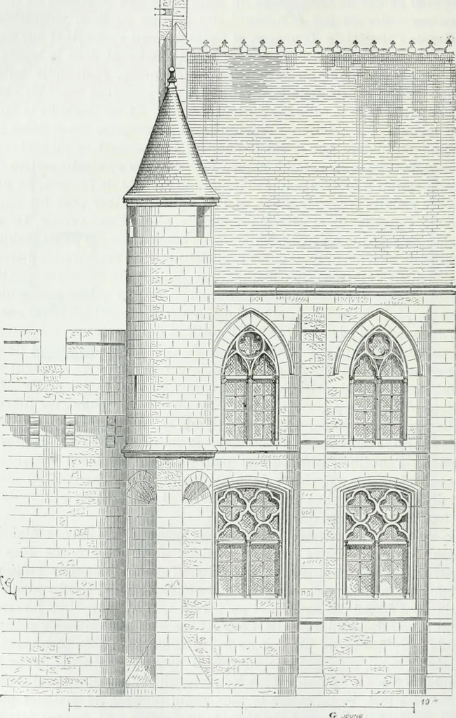 An illustration from Dictionnaire raisonné de l'architecture française du XIe au XVIe siècle, 1875, leaf 127