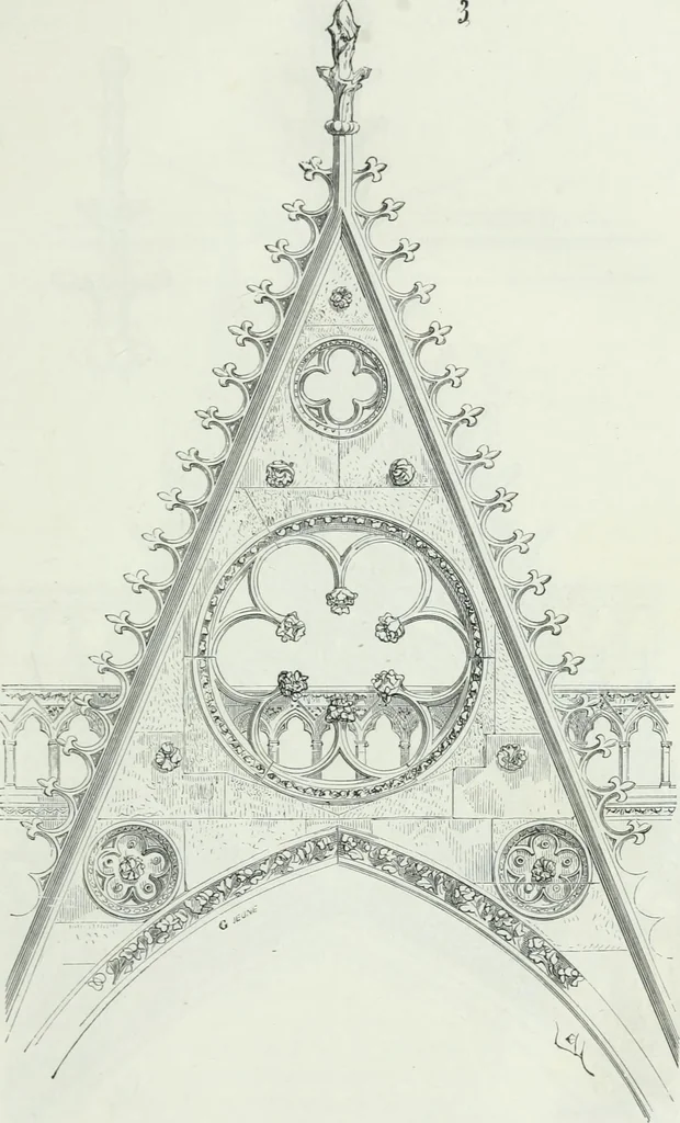 An illustration from Dictionnaire raisonné de l'architecture française du XIe au XVIe siècle, 1875, leaf 14