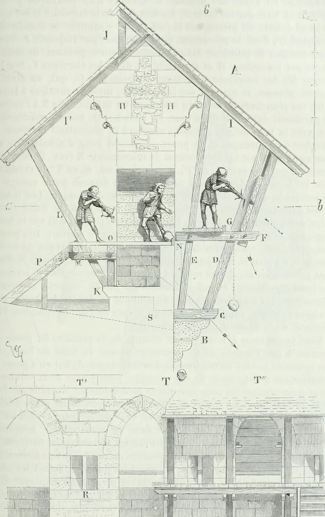 An illustration from Dictionnaire raisonné de l'architecture française du XIe au XVIe siècle, 1875, leaf 142