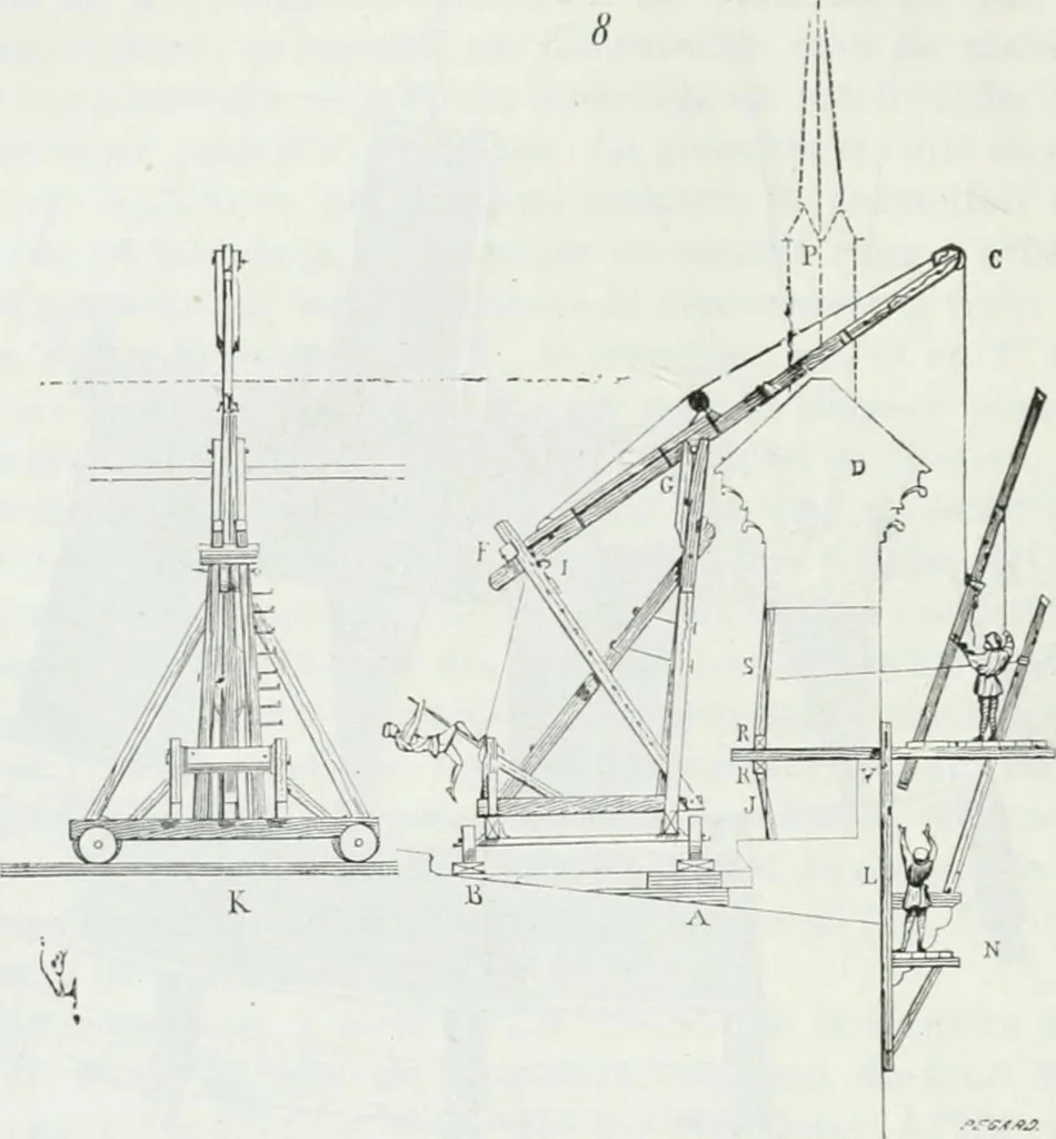 An illustration from Dictionnaire raisonné de l'architecture française du XIe au XVIe siècle, 1875, leaf 145