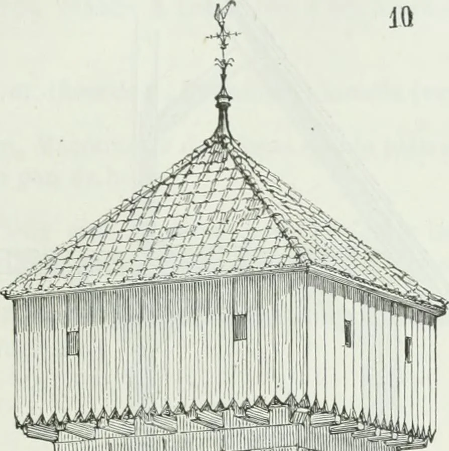 An illustration from Dictionnaire raisonné de l'architecture française du XIe au XVIe siècle, 1875, leaf 148