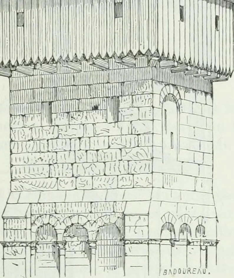 An illustration from Dictionnaire raisonné de l'architecture française du XIe au XVIe siècle, 1875, leaf 148