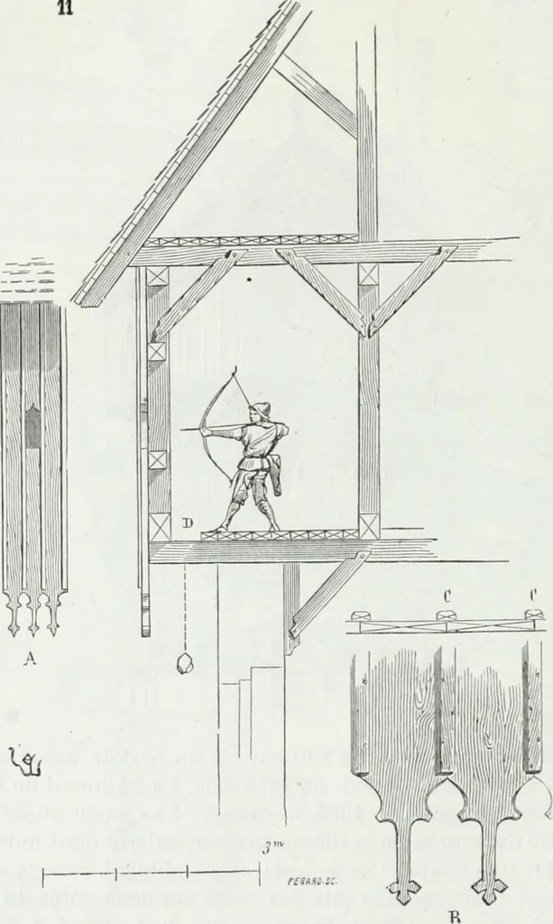 An illustration from Dictionnaire raisonné de l'architecture française du XIe au XVIe siècle, 1875, leaf 149