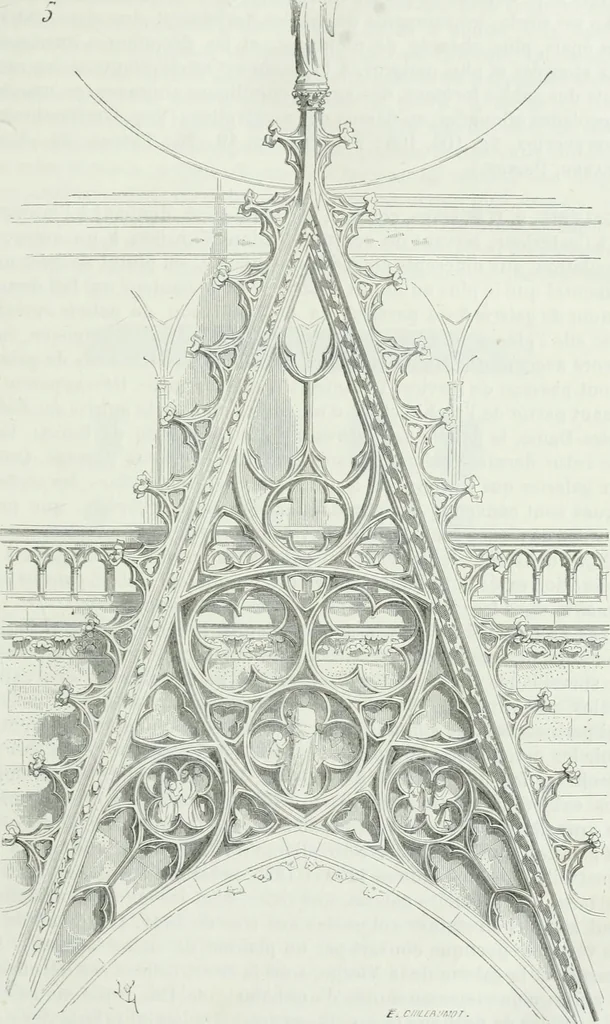 An illustration from Dictionnaire raisonné de l'architecture française du XIe au XVIe siècle, 1875, leaf 16