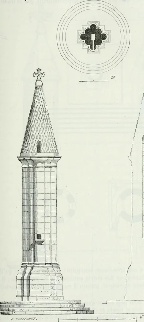 An illustration from Dictionnaire raisonné de l'architecture française du XIe au XVIe siècle, 1875, leaf 166