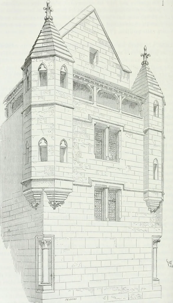 An illustration from Dictionnaire raisonné de l'architecture française du XIe au XVIe siècle, 1875, leaf 189