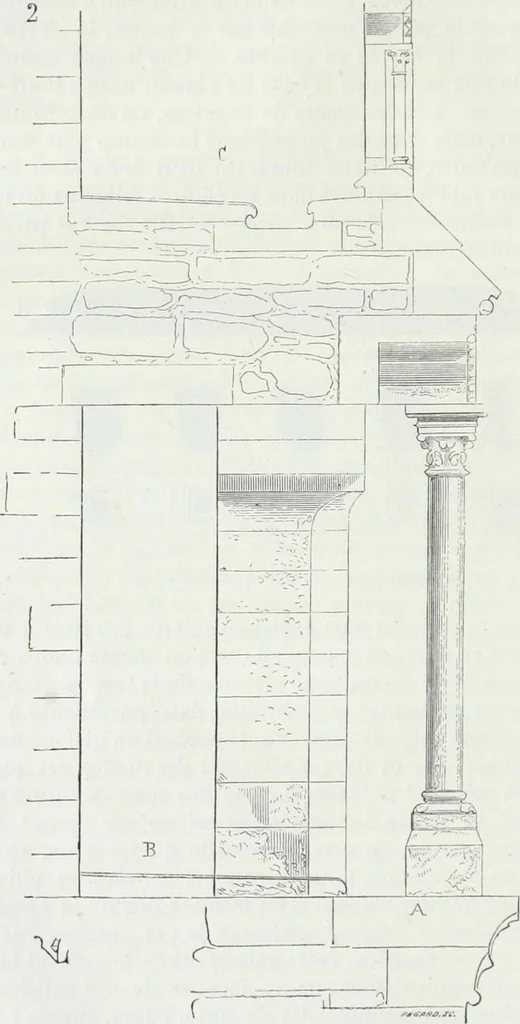 An illustration from Dictionnaire raisonné de l'architecture française du XIe au XVIe siècle, 1875, leaf 19