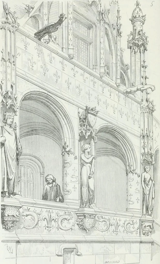 An illustration from Dictionnaire raisonné de l'architecture française du XIe au XVIe siècle, 1875, leaf 193