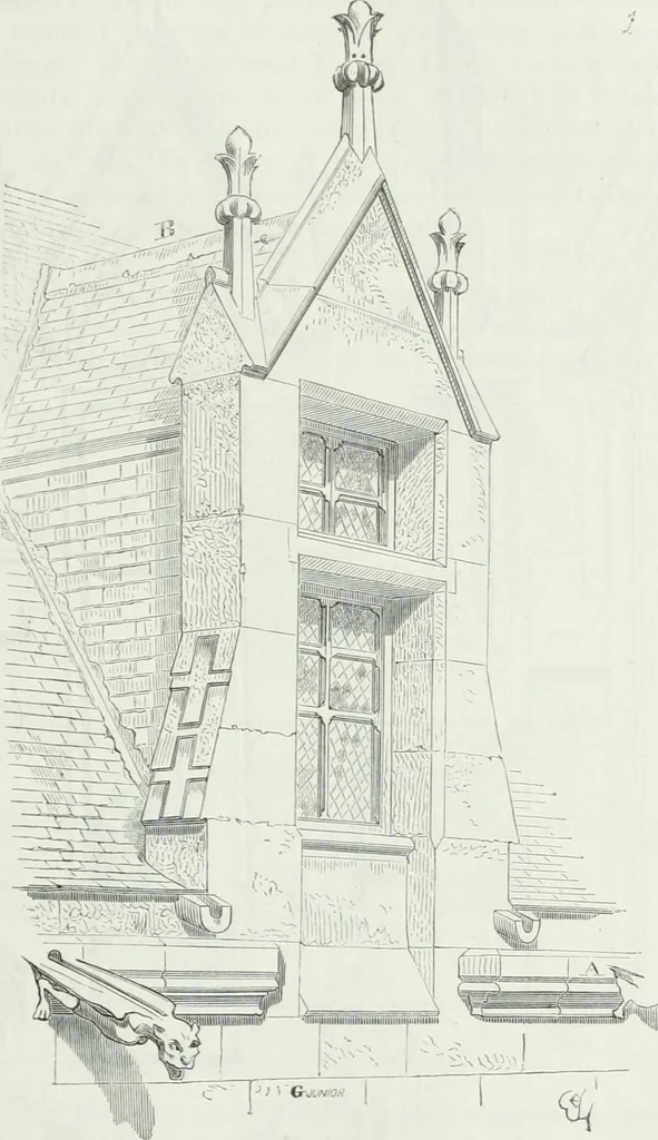 An illustration from Dictionnaire raisonné de l'architecture française du XIe au XVIe siècle, 1875, leaf 196