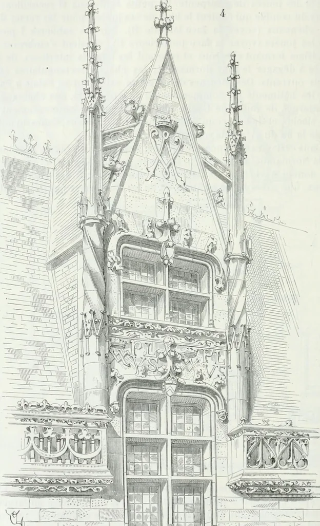 An illustration from Dictionnaire raisonné de l'architecture française du XIe au XVIe siècle, 1875, leaf 199