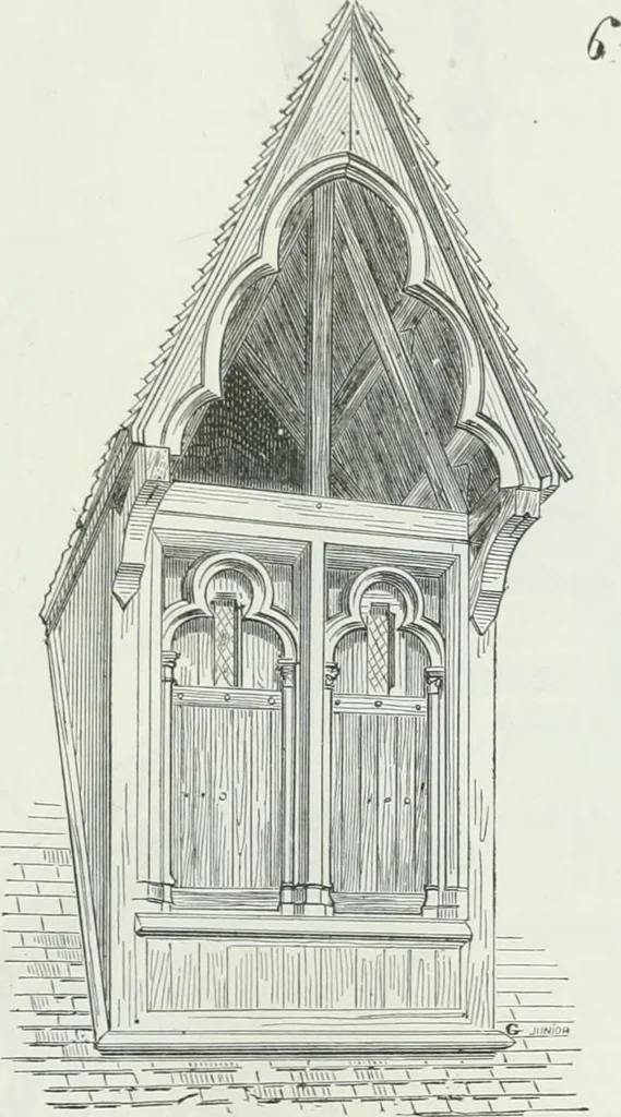 An illustration from Dictionnaire raisonné de l'architecture française du XIe au XVIe siècle, 1875, leaf 202