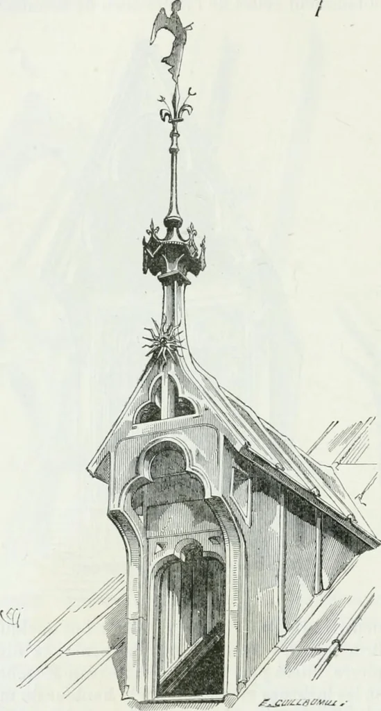 An illustration from Dictionnaire raisonné de l'architecture française du XIe au XVIe siècle, 1875, leaf 203