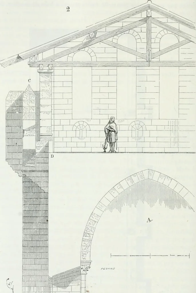 An illustration from Dictionnaire raisonné de l'architecture française du XIe au XVIe siècle, 1875, leaf 207