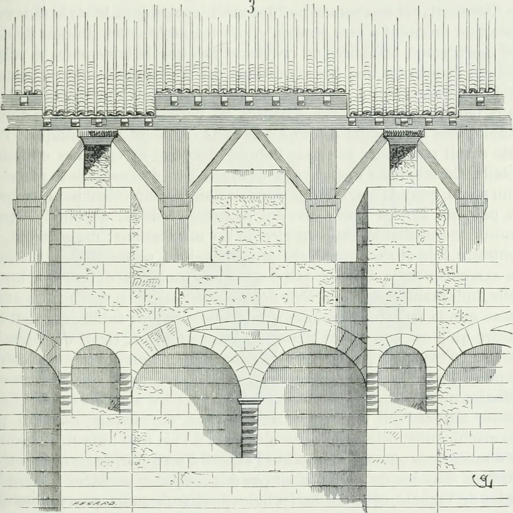 An illustration from Dictionnaire raisonné de l'architecture française du XIe au XVIe siècle, 1875, leaf 208