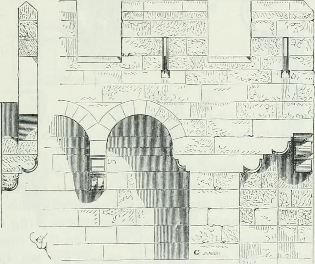 An illustration from Dictionnaire raisonné de l'architecture française du XIe au XVIe siècle, 1875, leaf 210