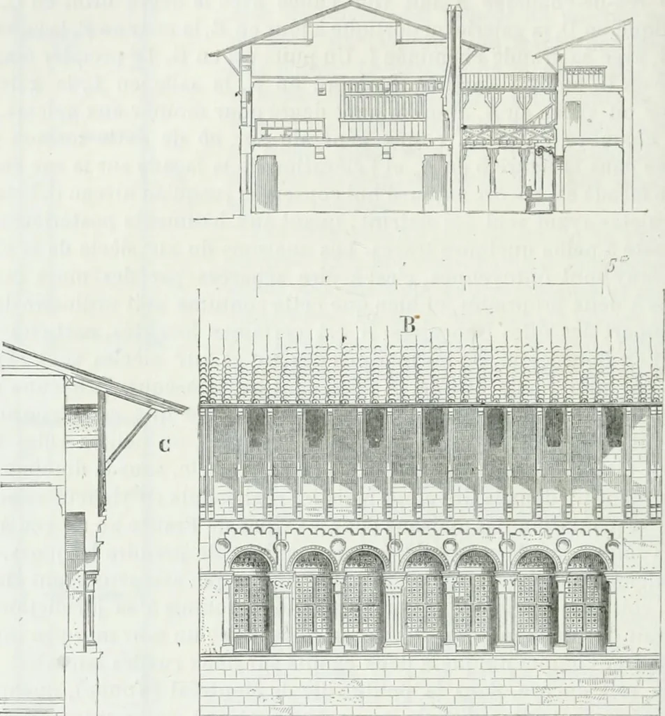 An illustration from Dictionnaire raisonné de l'architecture française du XIe au XVIe siècle, 1875, leaf 233