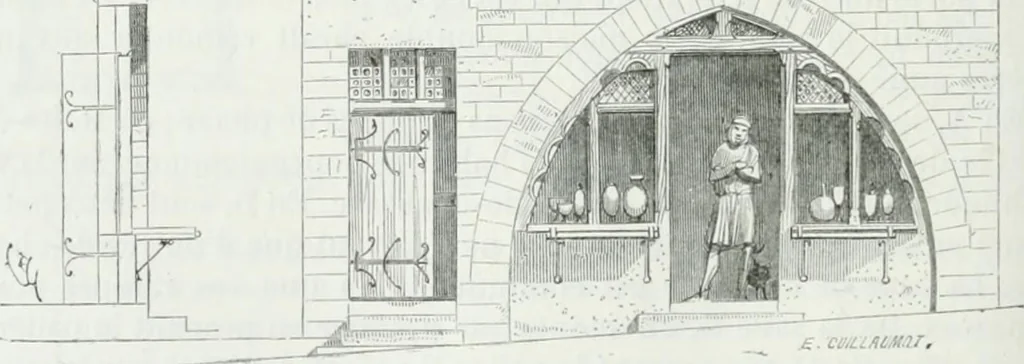 An illustration from Dictionnaire raisonné de l'architecture française du XIe au XVIe siècle, 1875, leaf 233