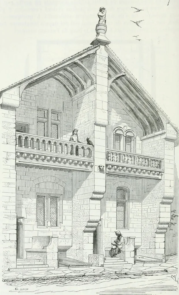 An illustration from Dictionnaire raisonné de l'architecture française du XIe au XVIe siècle, 1875, leaf 235