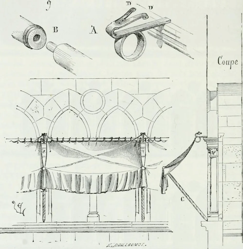 An illustration from Dictionnaire raisonné de l'architecture française du XIe au XVIe siècle, 1875, leaf 239