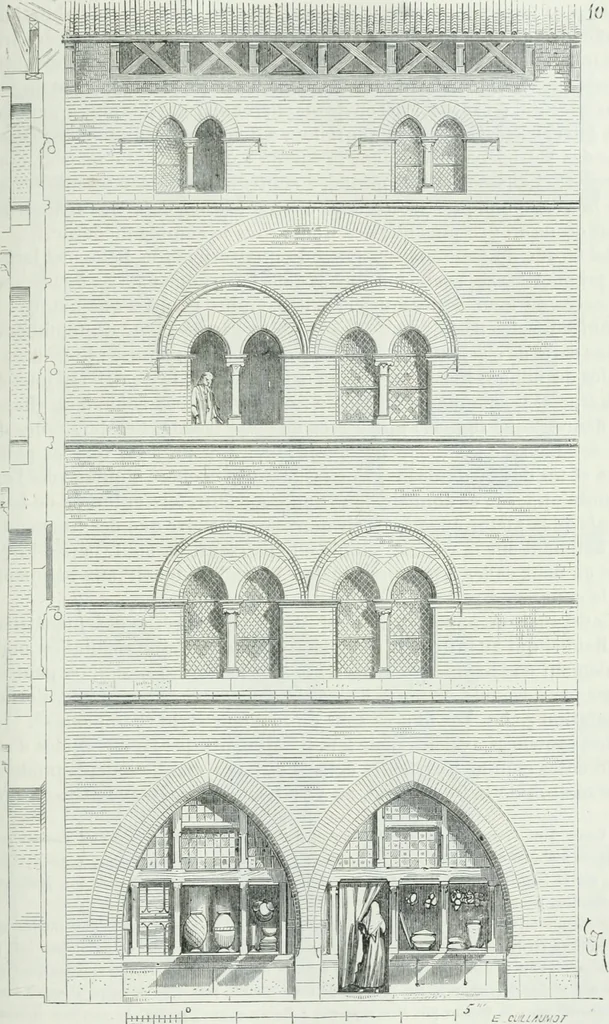 An illustration from Dictionnaire raisonné de l'architecture française du XIe au XVIe siècle, 1875, leaf 244