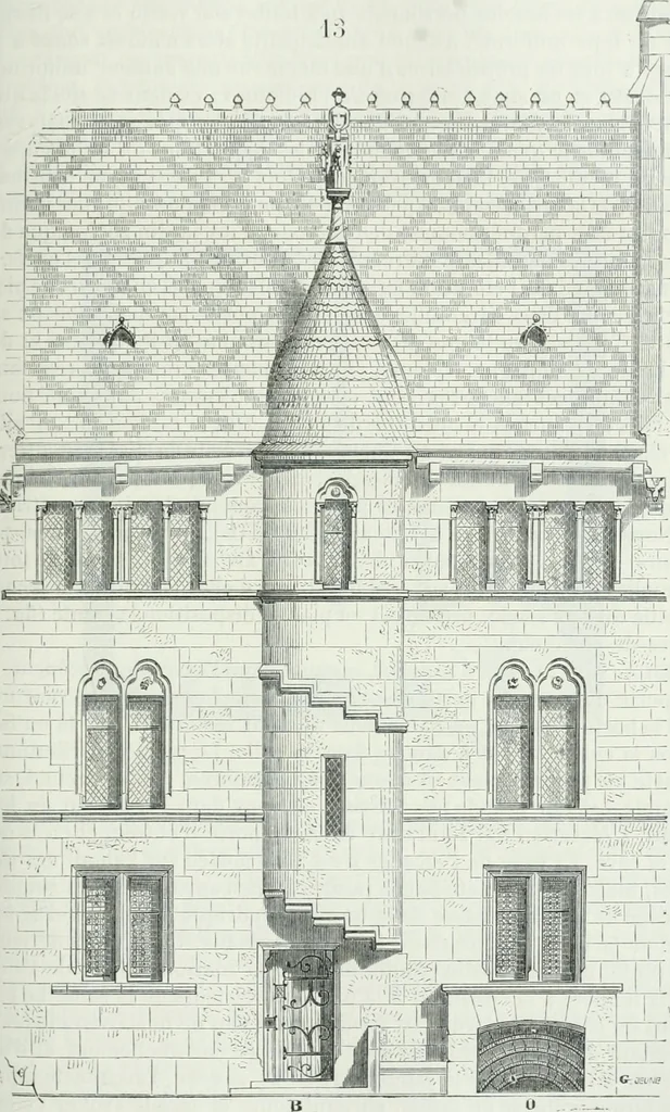An illustration from Dictionnaire raisonné de l'architecture française du XIe au XVIe siècle, 1875, leaf 248