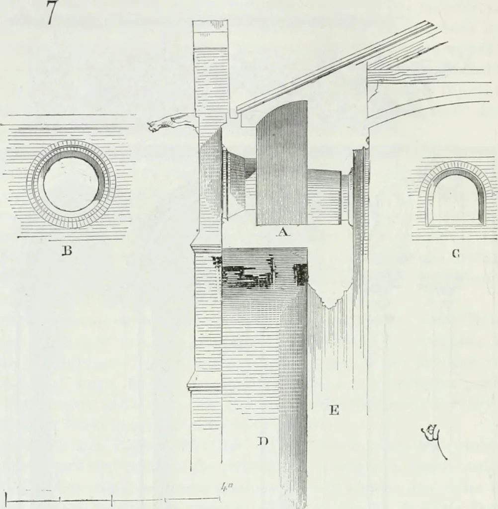 An illustration from Dictionnaire raisonné de l'architecture française du XIe au XVIe siècle, 1875, leaf 25