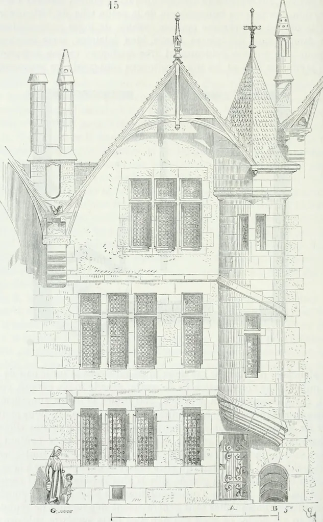 An illustration from Dictionnaire raisonné de l'architecture française du XIe au XVIe siècle, 1875, leaf 251