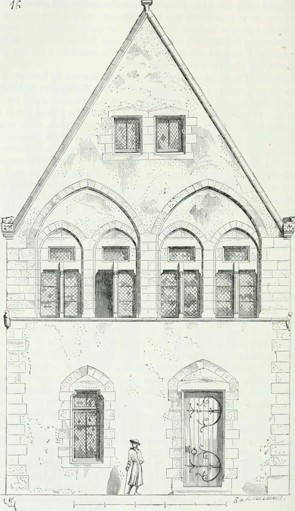 An illustration from Dictionnaire raisonné de l'architecture française du XIe au XVIe siècle, 1875, leaf 253