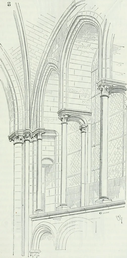 An illustration from Dictionnaire raisonné de l'architecture française du XIe au XVIe siècle, 1875, leaf 26