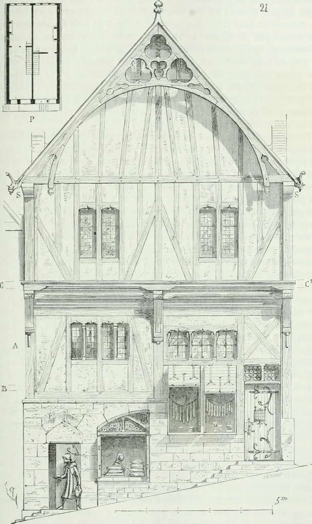 An illustration from Dictionnaire raisonné de l'architecture française du XIe au XVIe siècle, 1875, leaf 262