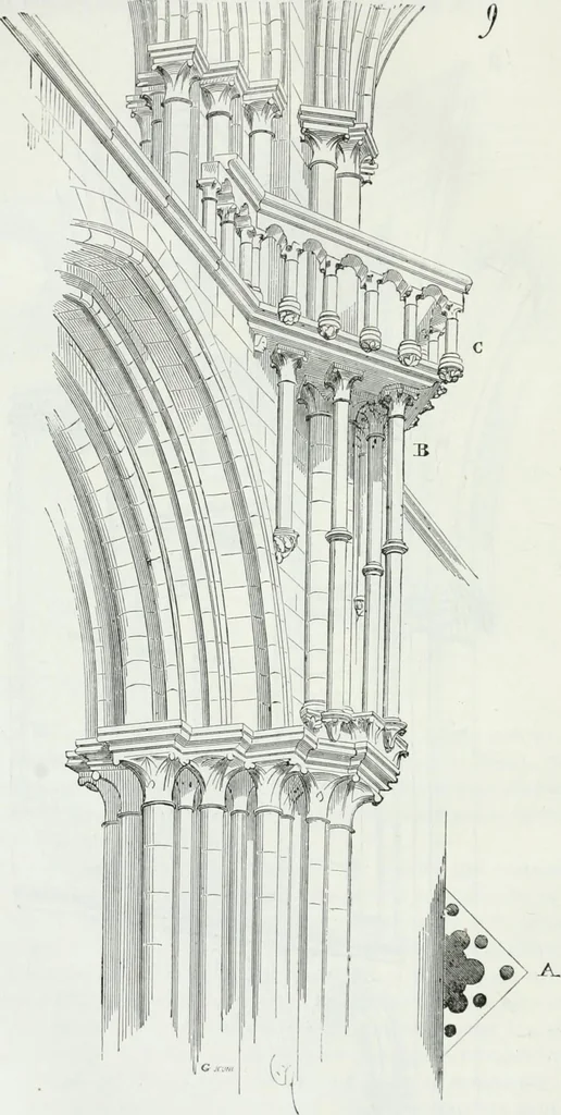 An illustration from Dictionnaire raisonné de l'architecture française du XIe au XVIe siècle, 1875, leaf 27