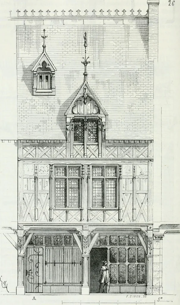 An illustration from Dictionnaire raisonné de l'architecture française du XIe au XVIe siècle, 1875, leaf 273
