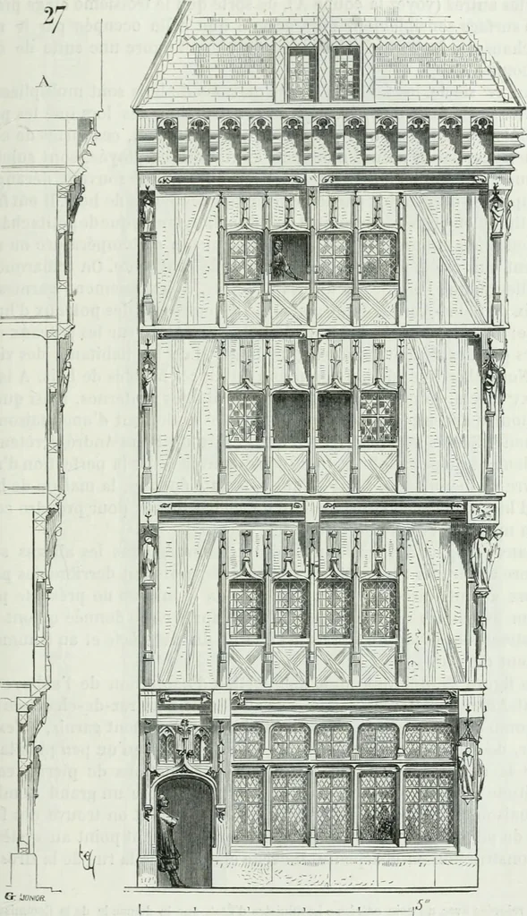 An illustration from Dictionnaire raisonné de l'architecture française du XIe au XVIe siècle, 1875, leaf 276