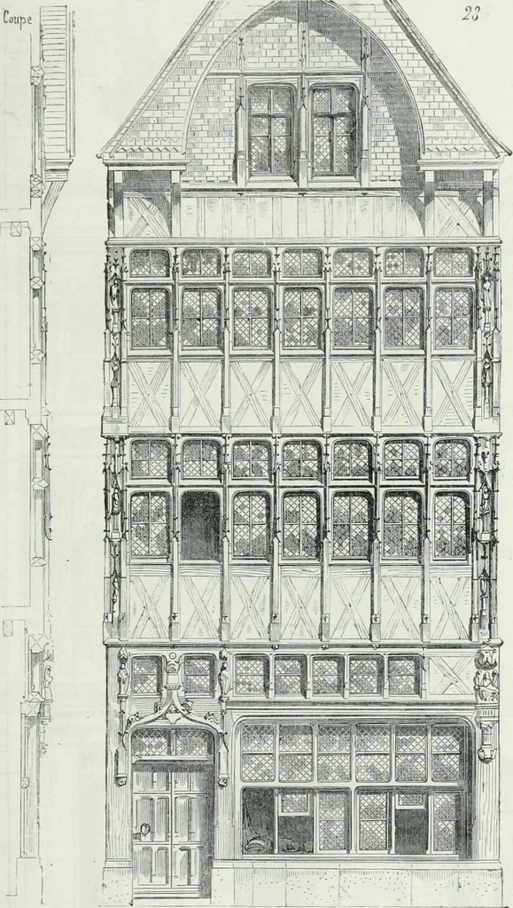 An illustration from Dictionnaire raisonné de l'architecture française du XIe au XVIe siècle, 1875, leaf 278