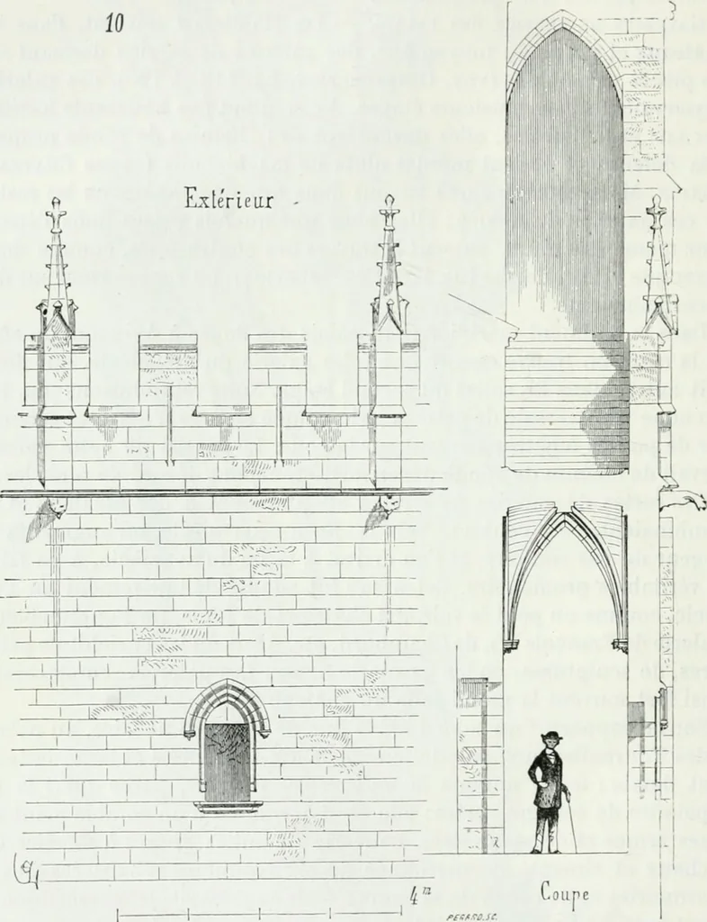 An illustration from Dictionnaire raisonné de l'architecture française du XIe au XVIe siècle, 1875, leaf 29