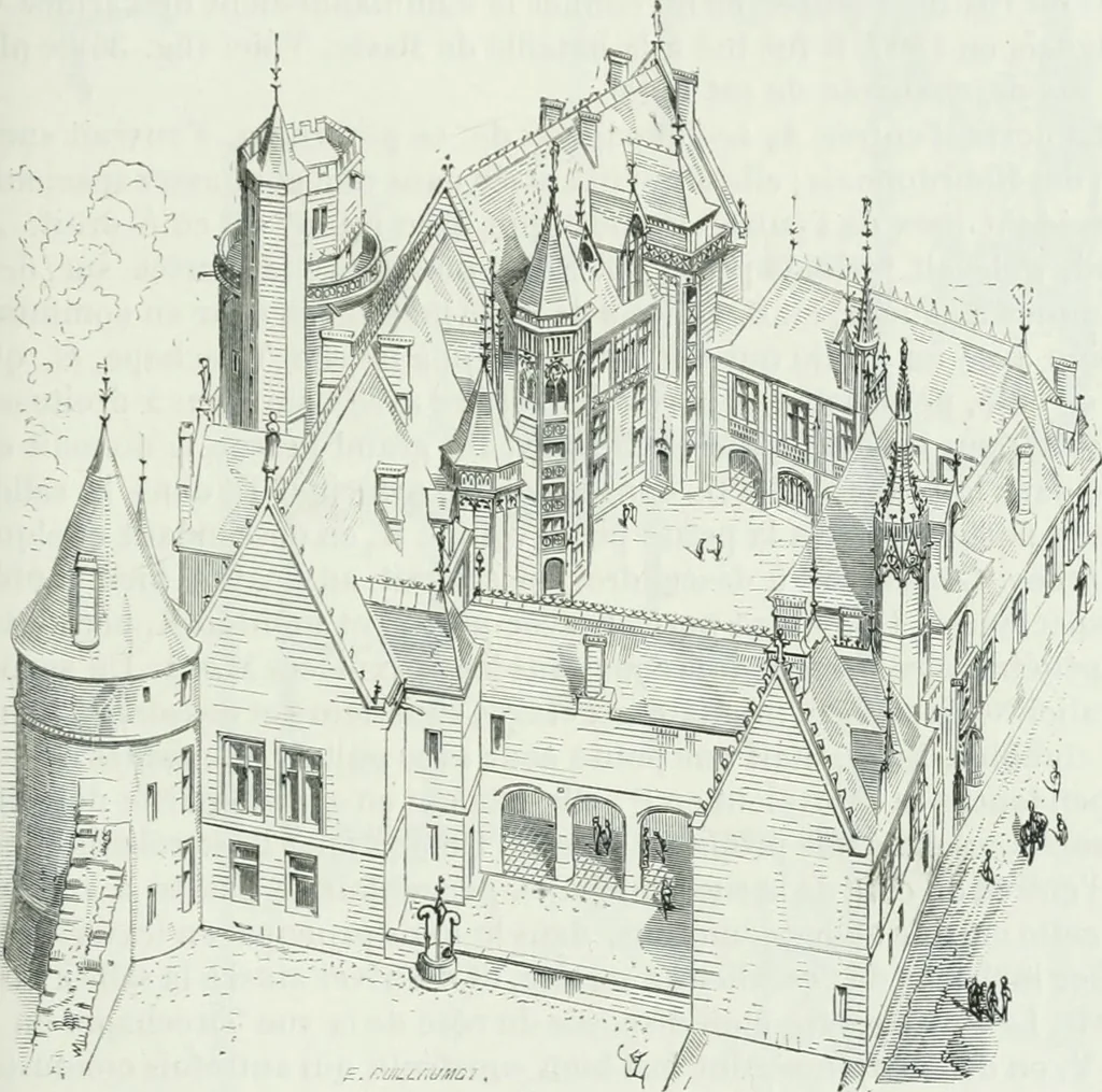 An illustration from Dictionnaire raisonné de l'architecture française du XIe au XVIe siècle, 1875, leaf 290