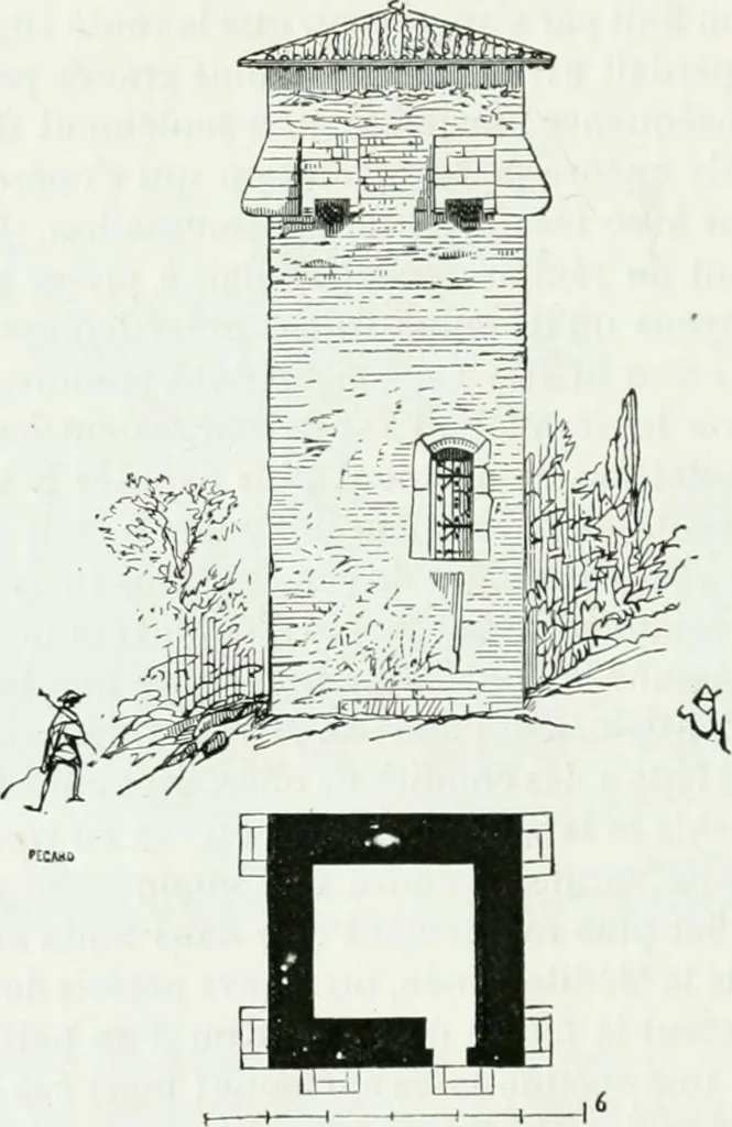 An illustration from Dictionnaire raisonné de l'architecture française du XIe au XVIe siècle, 1875, leaf 307