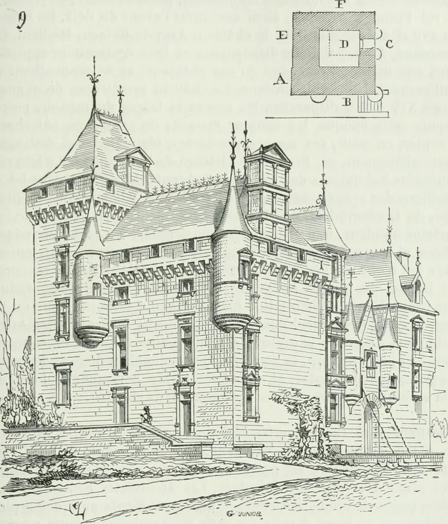 An illustration from Dictionnaire raisonné de l'architecture française du XIe au XVIe siècle, 1875, leaf 324
