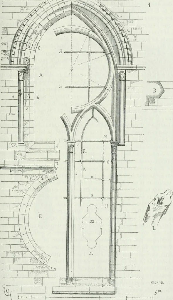 An illustration from Dictionnaire raisonné de l'architecture française du XIe au XVIe siècle, 1875, leaf 328
