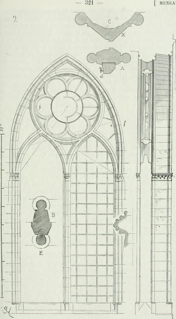 An illustration from Dictionnaire raisonné de l'architecture française du XIe au XVIe siècle, 1875, leaf 330