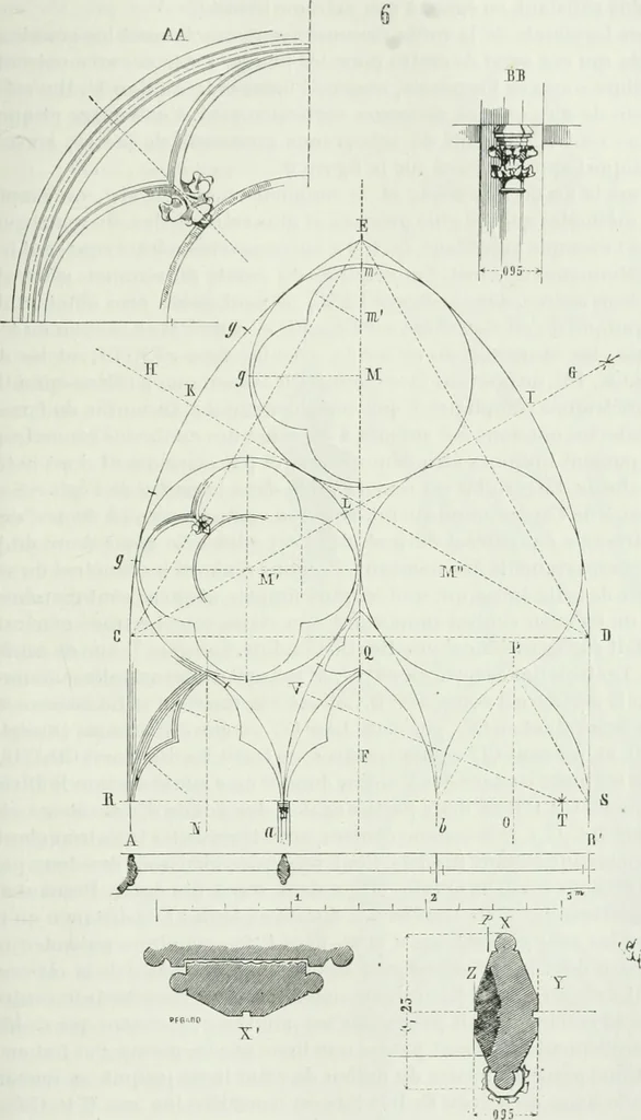 An illustration from Dictionnaire raisonné de l'architecture française du XIe au XVIe siècle, 1875, leaf 340