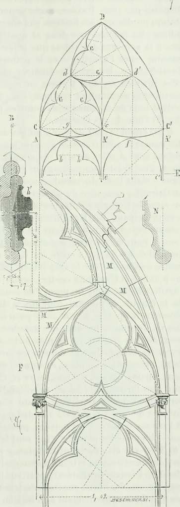 An illustration from Dictionnaire raisonné de l'architecture française du XIe au XVIe siècle, 1875, leaf 342